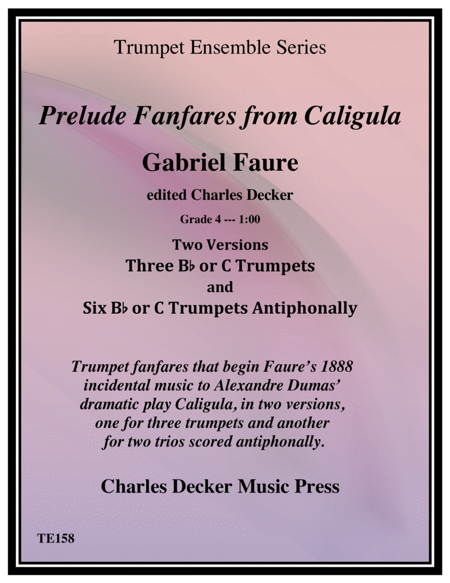 Prelude Fanfares from Caligula for Trumpet Ensemble image number null