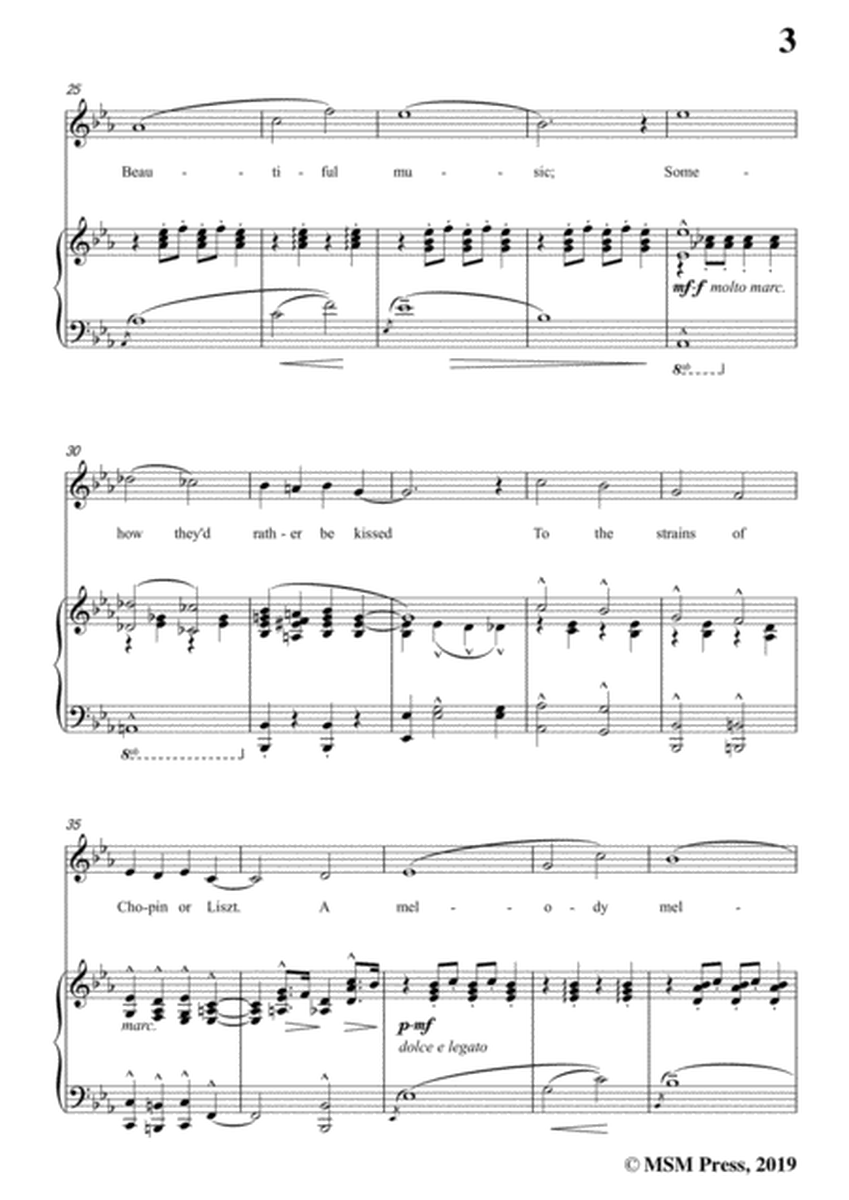 Irving Berlin-Say It With Music,in E flat Major,for Voice and Piano image number null