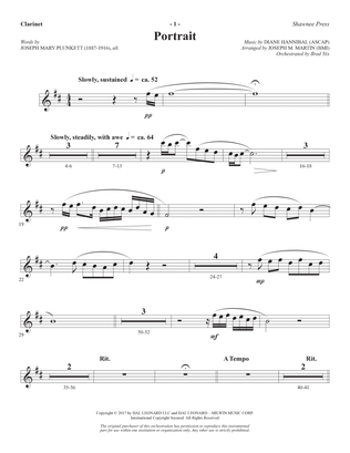 Book cover for Portrait (Consort) (arr. Joseph M. Martin) - Bb Clarinet