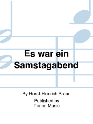 Book cover for Es war ein Samstagabend