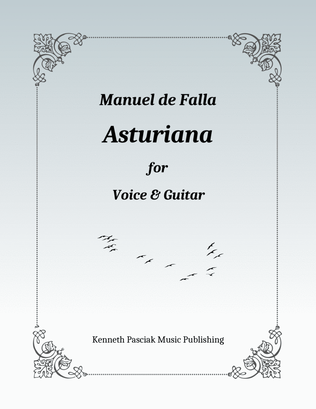 Book cover for Asturiana (for Voice & Guitar)