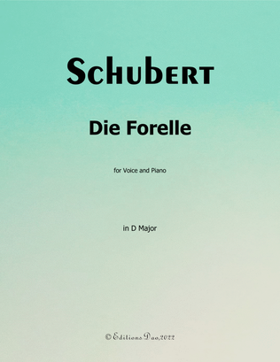 Book cover for Die Forelle, by Schubert, in D Major