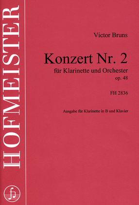 Book cover for Konzert Nr. 2 fur Klarinette und Orchester, op. 48 / KlA