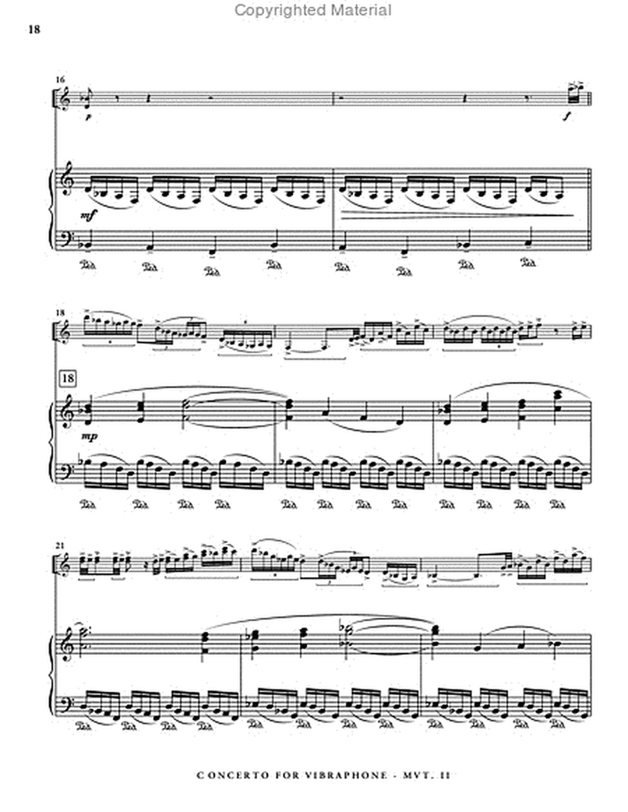 Concerto for Vibraphone (piano reduction)