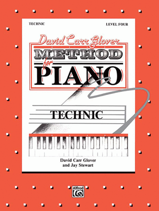 Book cover for David Carr Glover Method for Piano Technic