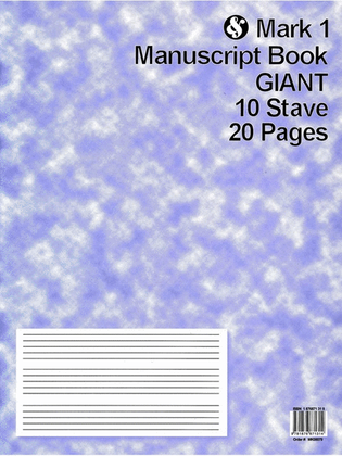 Book cover for Mark 1 Manuscript Book Giant 10 Stave 20 Pages