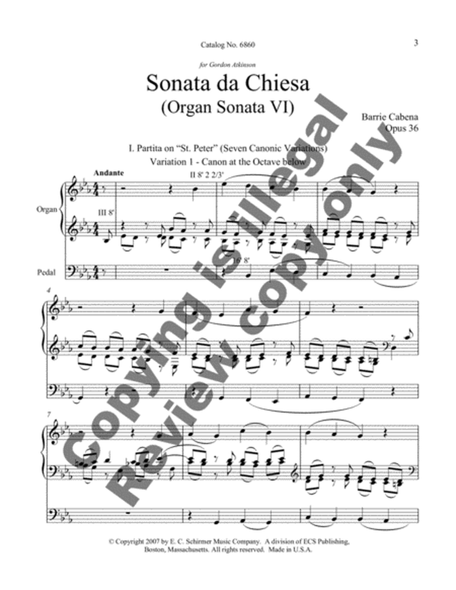 Sonata da Chiesa (Organ Sonata VI)