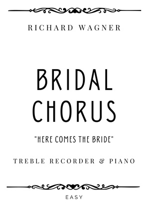 Book cover for Wagner - Bridal Chorus in C Major for Treble Recorder & Piano - Easy