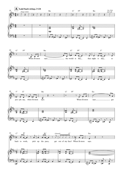 Simon Says - Piano, Vocal, Guitar - Sheet Music