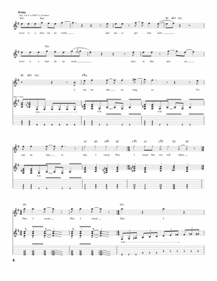 The Day That Never Comes by Metallica Electric Guitar - Digital Sheet Music