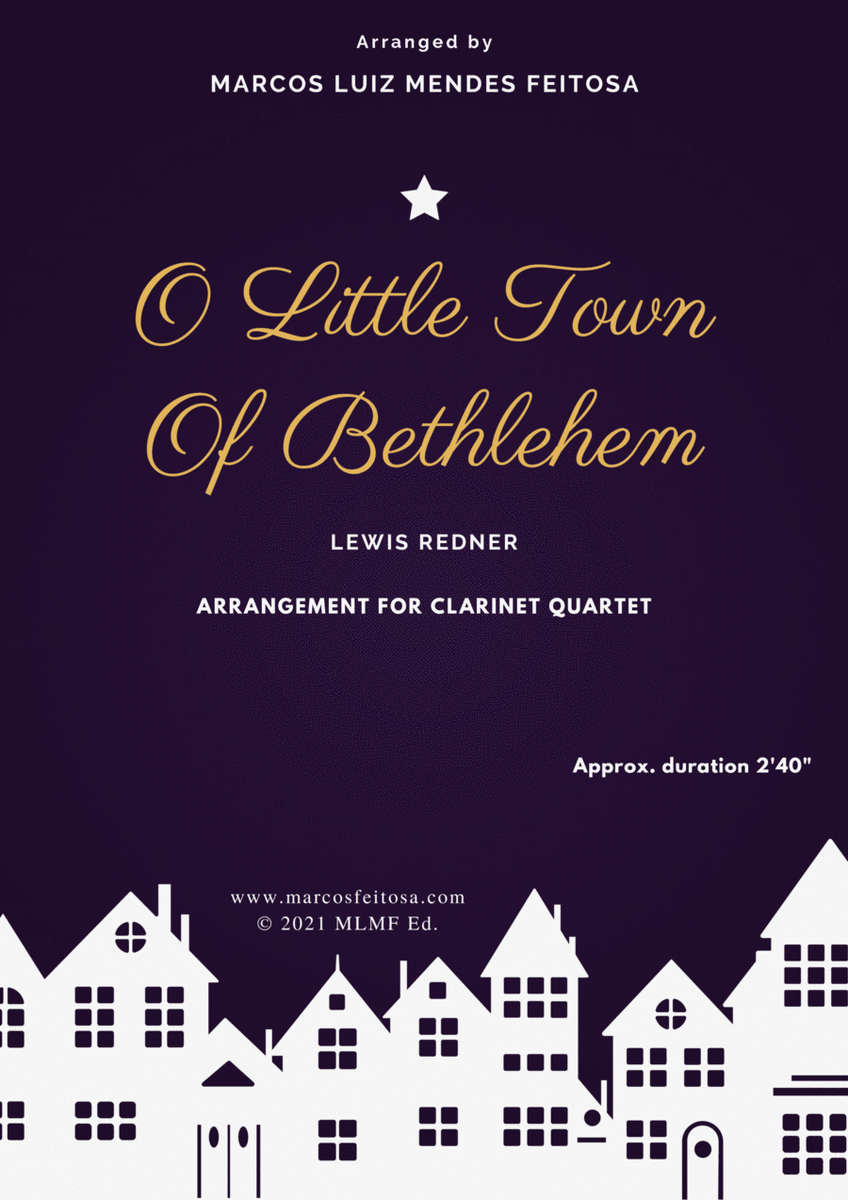O Little Town of Bethlehem - Clarinet Quartet image number null