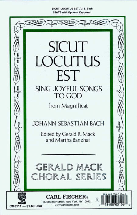 Sicut Locutus Est (Sing Joyful Songs to God)