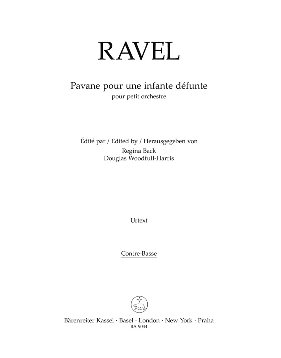 Pavane pour une infante defunte for small Orchestra