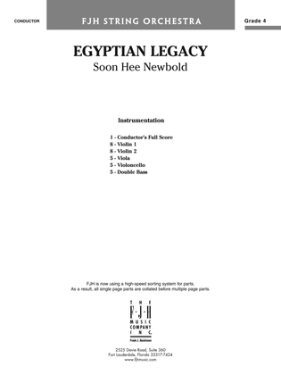 Book cover for Egyptian Legacy: Score