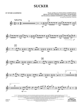 Book cover for Sucker (arr. Johnnie Vinson) - Bb Tenor Saxophone