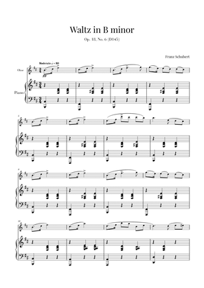Book cover for Waltz in B minor Op 18, No. 6 (D145) (for Oboe and Piano)