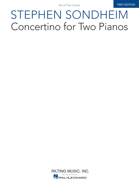 Stephen Sondheim : Concertino for Two Pianos