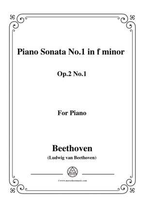 Book cover for Beethoven-Piano Sonata No.1 in f minor Op.2 No.1,for piano