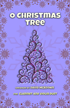 Book cover for O Christmas Tree, (O Tannenbaum), Jazz style, for Clarinet and Violin Duet