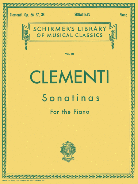 Muzio Clementi: 12 Sonatinas, Op. 36, 37, 38