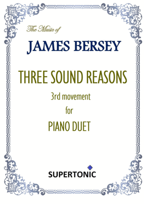 Book cover for Three Sound Reasons (3rd mov.) for Piano Duet
