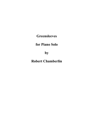 Book cover for Greensleeves for Piano Solo