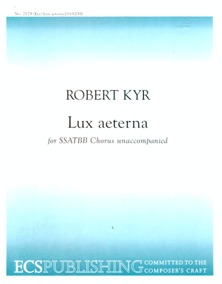 Book cover for Lux aeterna