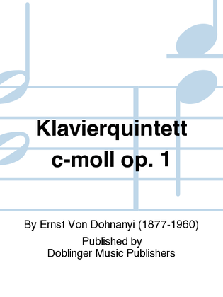 Book cover for Klavierquintett c-moll op. 1