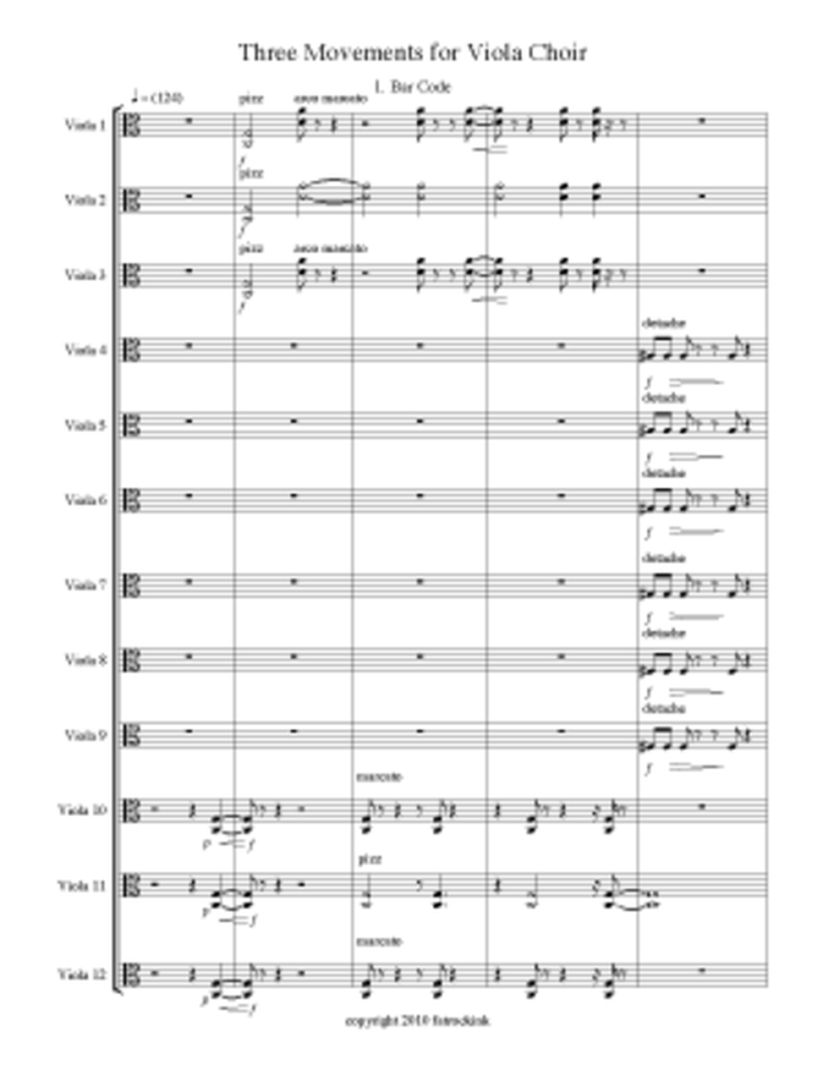 3 Movements for Viola Choir