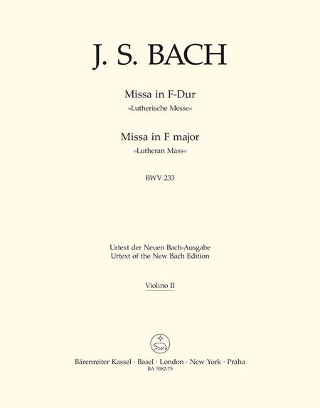 Mass F major BWV 233 