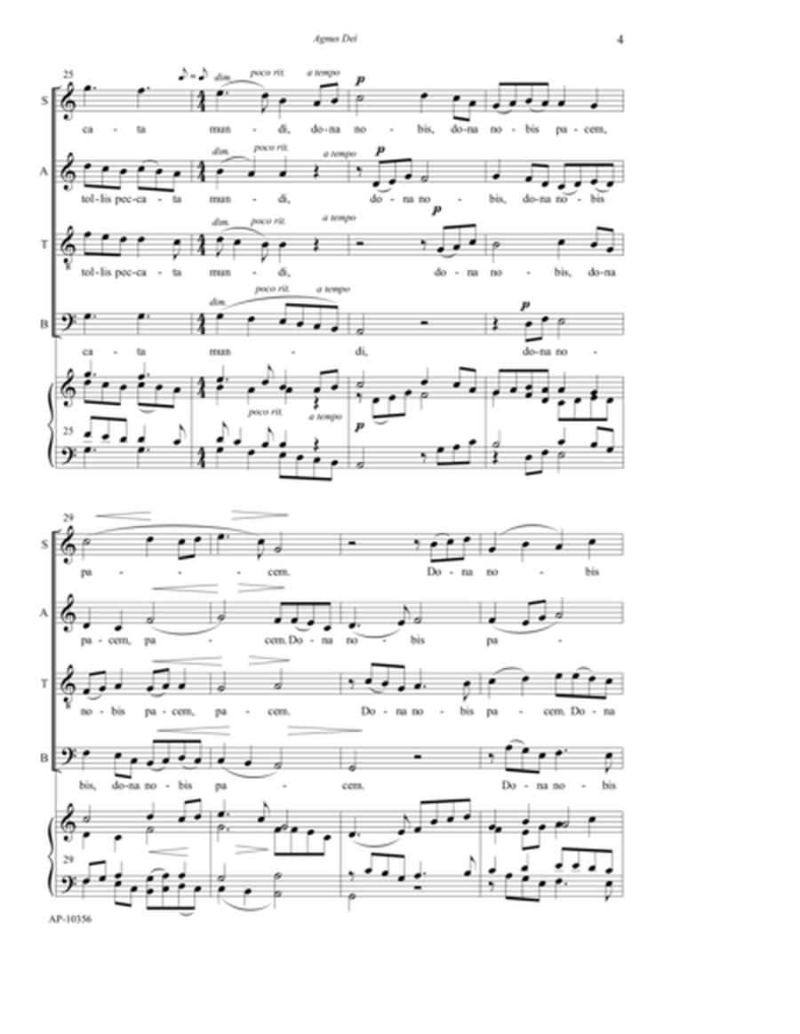 Agnus Dei - SATB choir, a cappella