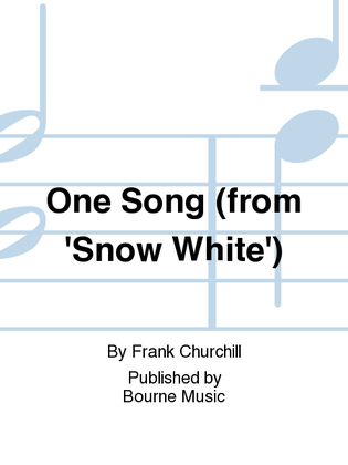 Book cover for One Song (from 'Snow White')