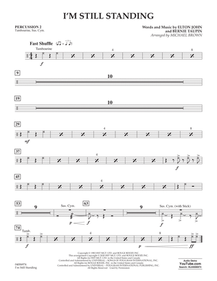 Book cover for I'm Still Standing (arr. Michael Brown) - Percussion 2