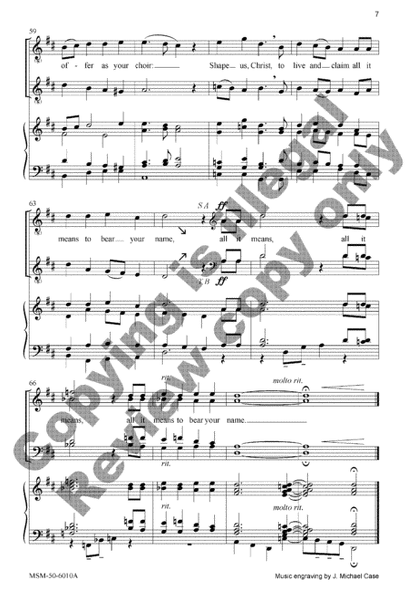 Make Our Church One Joyful Choir (Choral Score) image number null