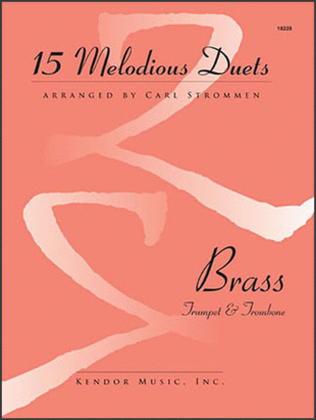 Book cover for 15 Melodious Duets- Trumpet and Trombone