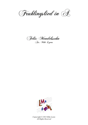 Book cover for Brass Quintet - Mendelssohn - Frühlingslied (Spring Song)
