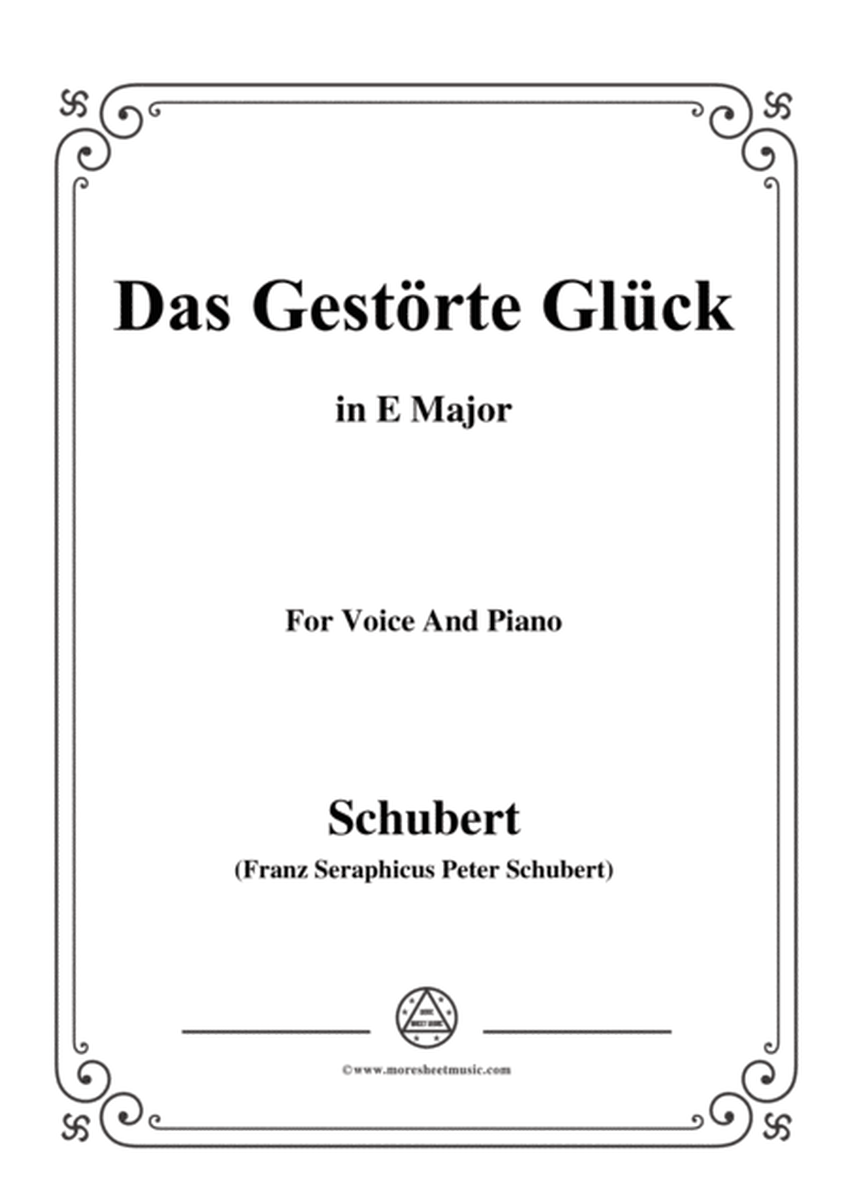 Schubert-Das Gestörte Glück,in E Major,for Voice&Piano image number null