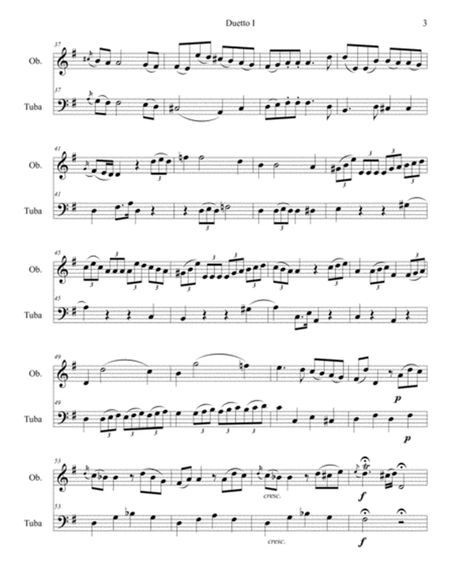 Duetto No. 1 arranged for oboe and tuba duet image number null