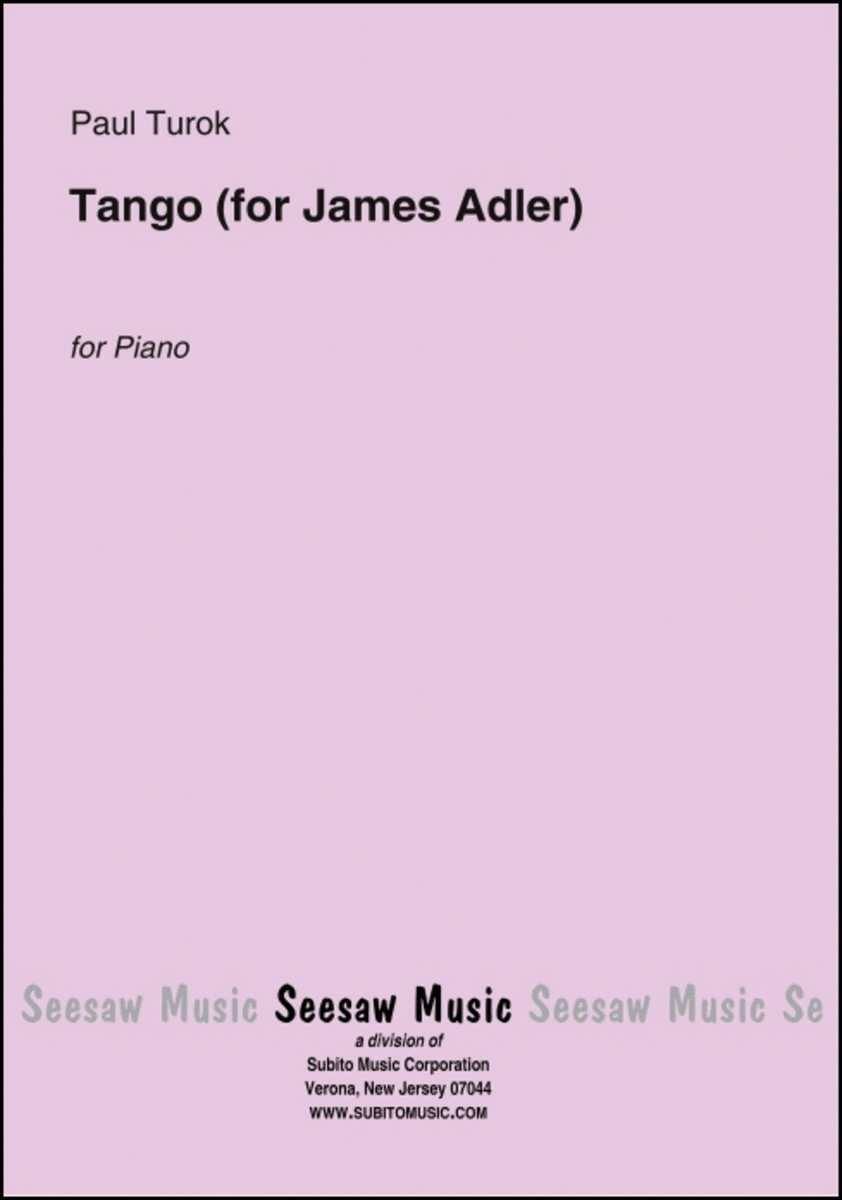 Tango (for James Adler)