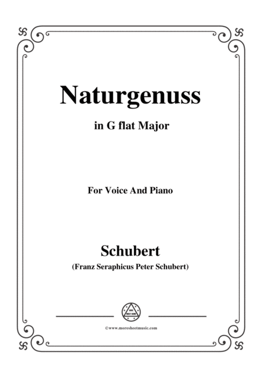 Schubert-Naturgenuss,in G flat Major,for Voice&Piano image number null