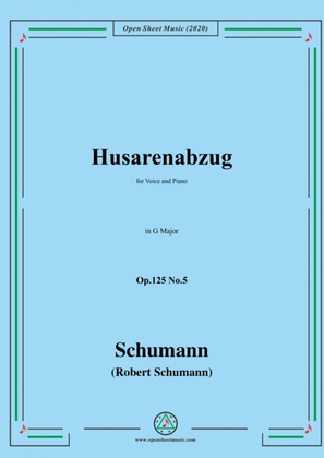 Book cover for Schumann-Husarenabzug Op.125 No.5,in G Major
