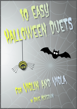 Book cover for 10 Easy Halloween Duets for Violin and Viola