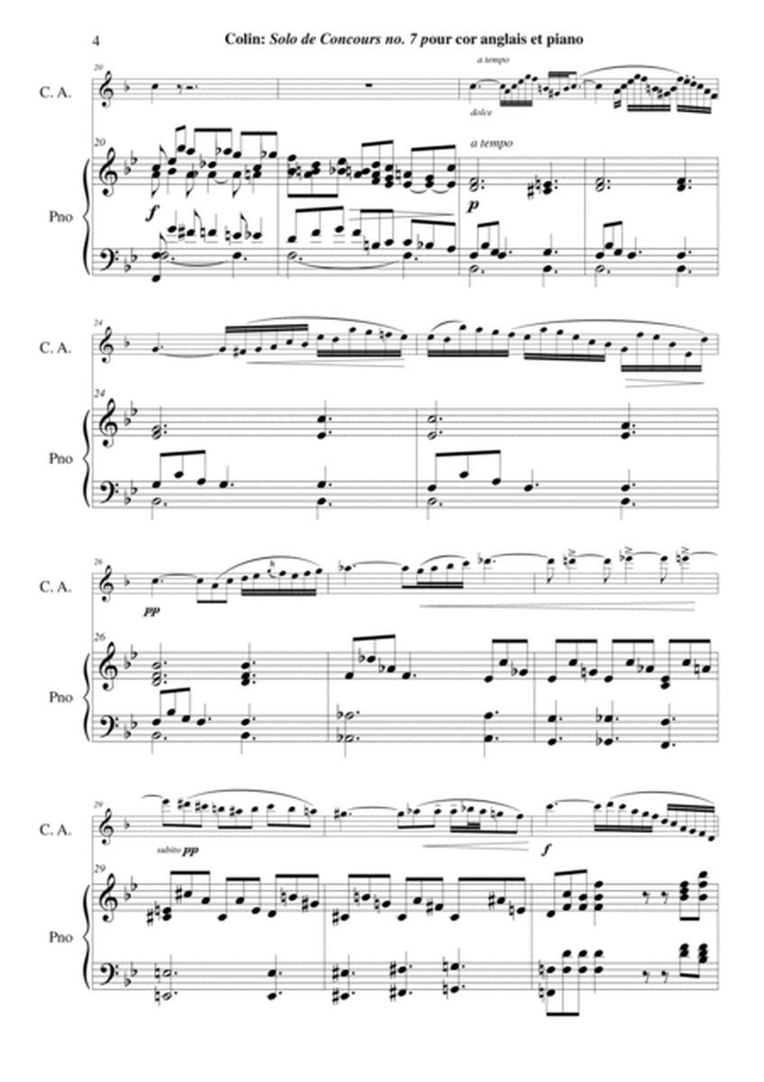 Charles Colin: Solo de Concours no. 7 for english horn in Fand piano, score and part