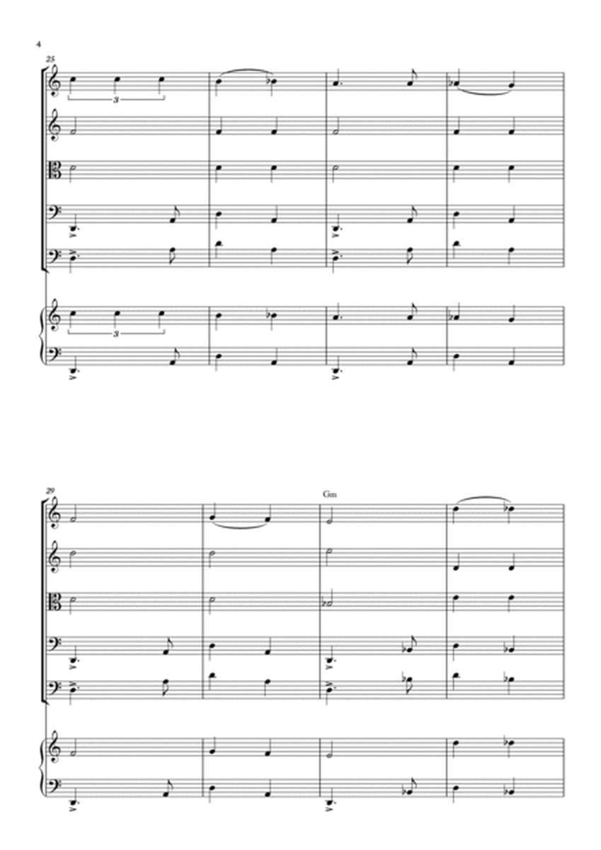 Habanera - Carmen - Georges Bizet, for String Quintet in a easy version with piano and chords image number null