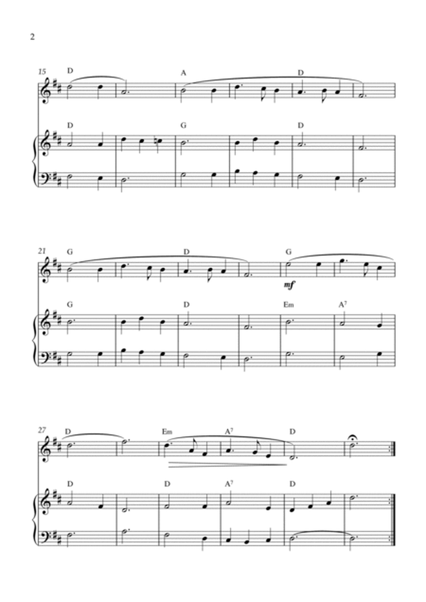 Silent Night - easy violin and piano image number null