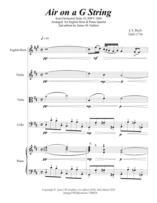 Bach: Air on a G String for English Horn & Piano Quartet