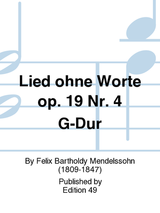 Book cover for Lied ohne Worte op. 19 Nr. 4 G-Dur