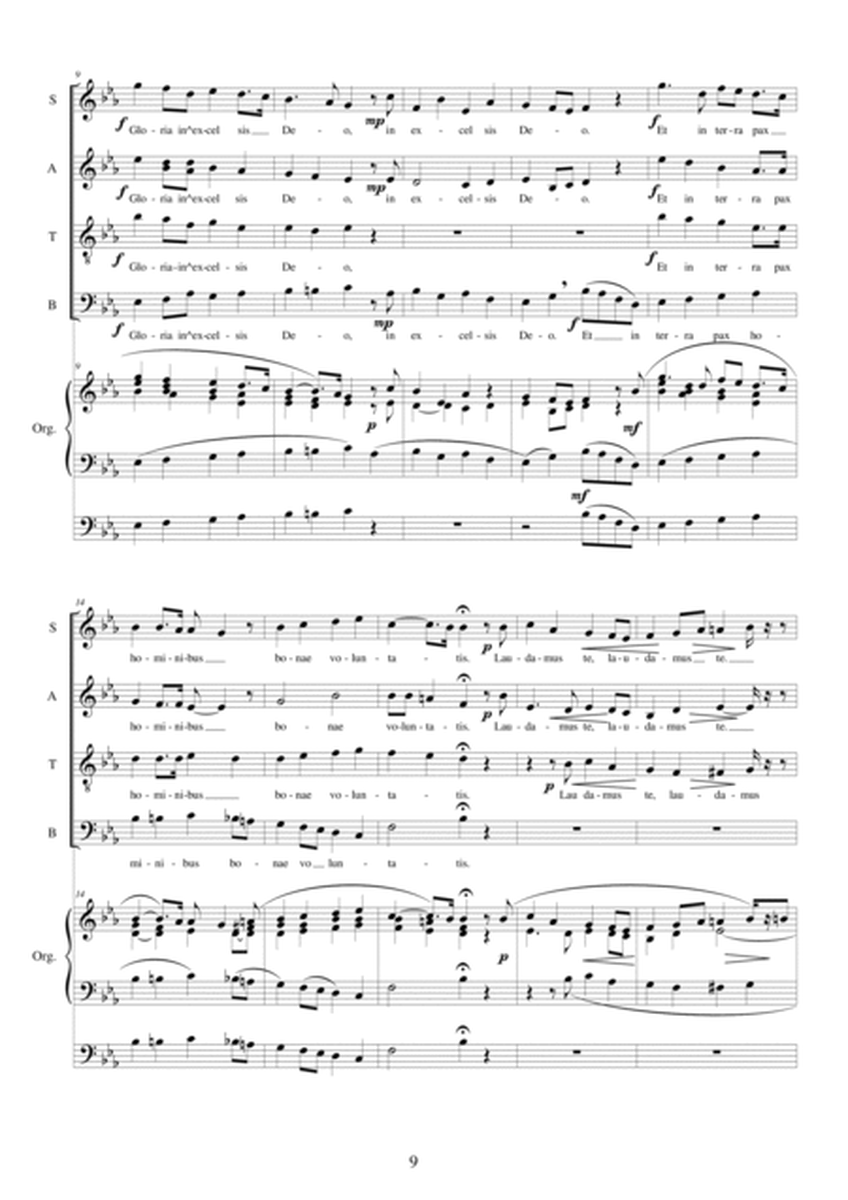 "Gloria" for SATB choir, solo voices and organ - From Missa Solemnis image number null