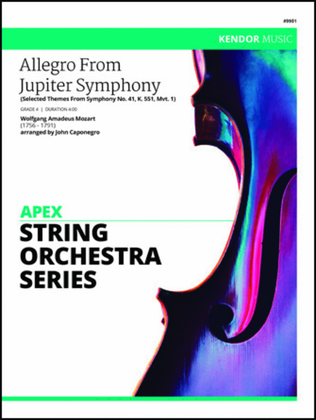 Book cover for Allegro From Jupiter Symphony (Selected Themes From Symphony No. 41, K. 551, Mvt. 1)