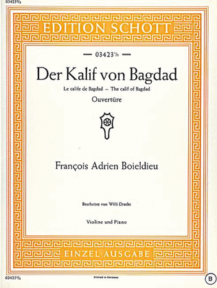 Caliph Of Bagdad Overture Vn/pf